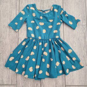 DotDot Smile toddler girls Teal Pumpkin Print Twirl Dress Size 2T